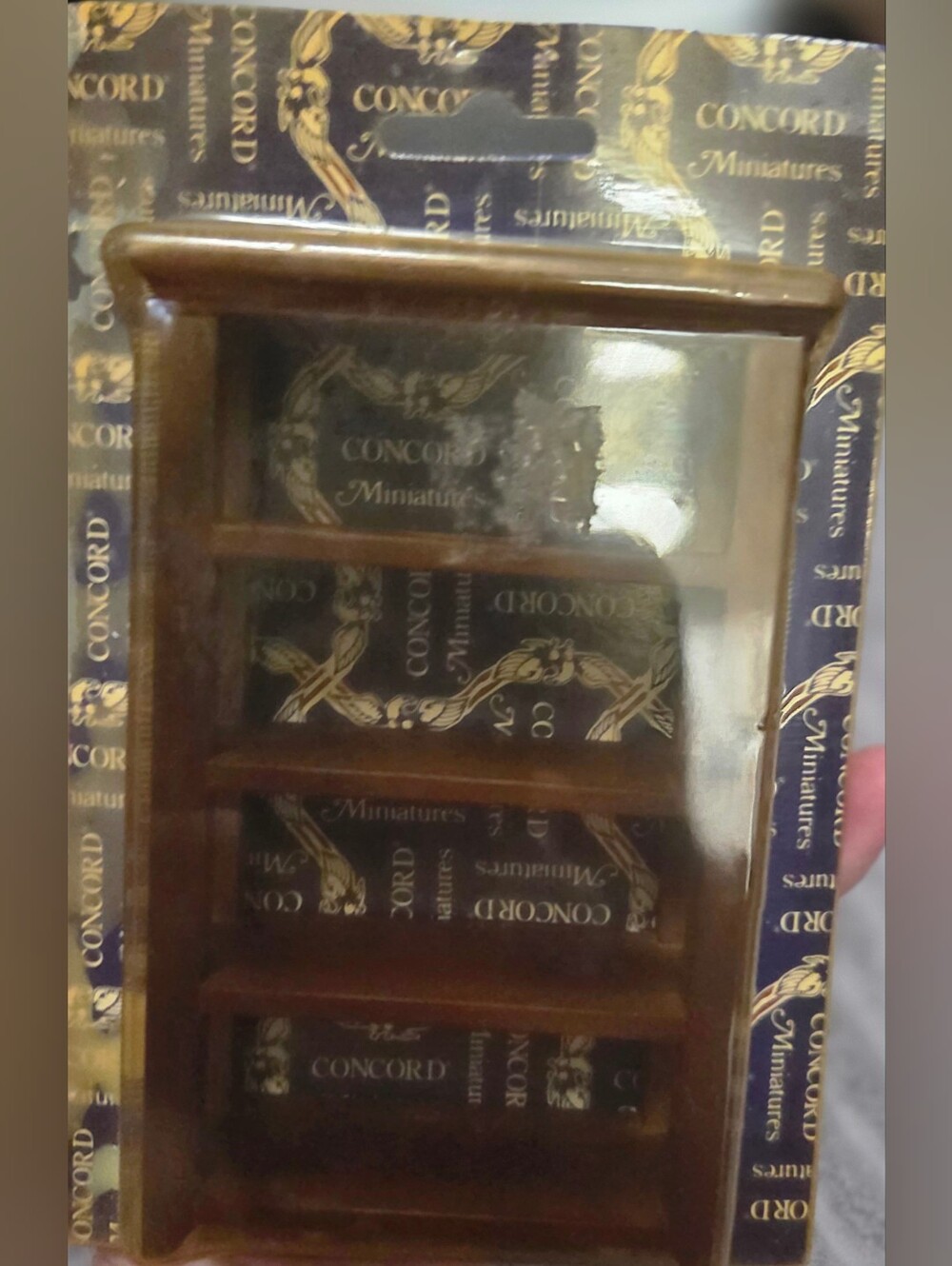 Vintage concord miniatures dollhouse bookcase 1:12